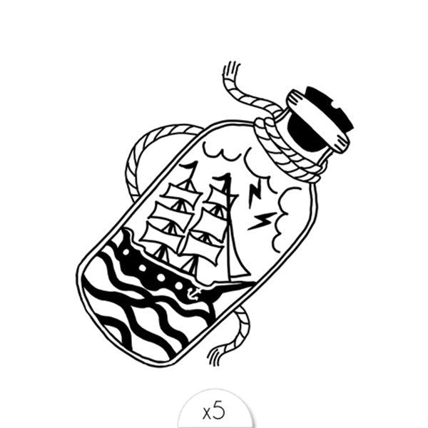 Tattoos «SEA BOTTLE» von Sioou