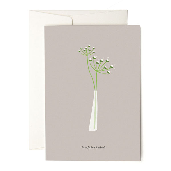 Trauerkarte «Slim white Vase» von pleased to meet
