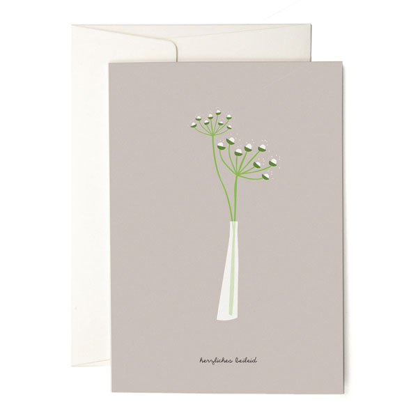 Trauerkarte «Slim white Vase» von pleased to meet