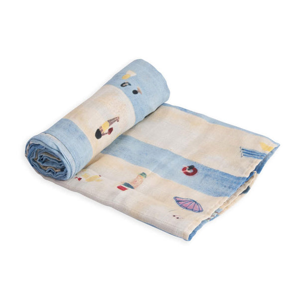 Swaddle Cotton Muslin «Tap Lines» von Little Unicorn