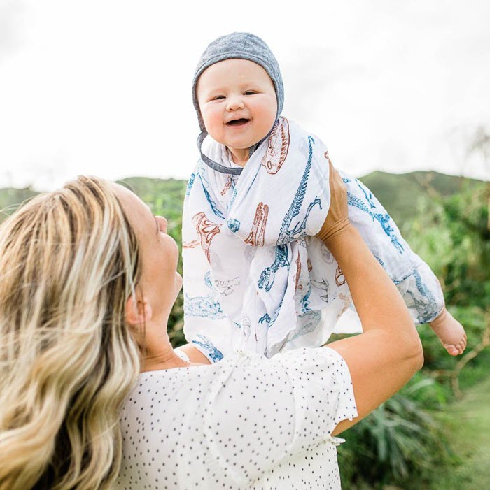 Swaddle Cotton Muslin «Paleontologic» von Little Unicorn
