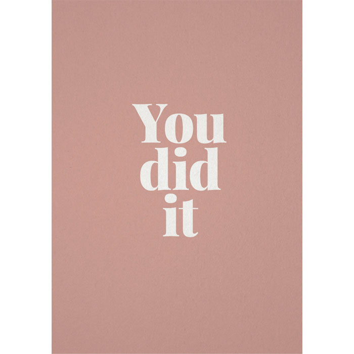 Karte «You did it» von tadah