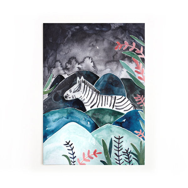 Postkarte Zebra von Gretas Schwester