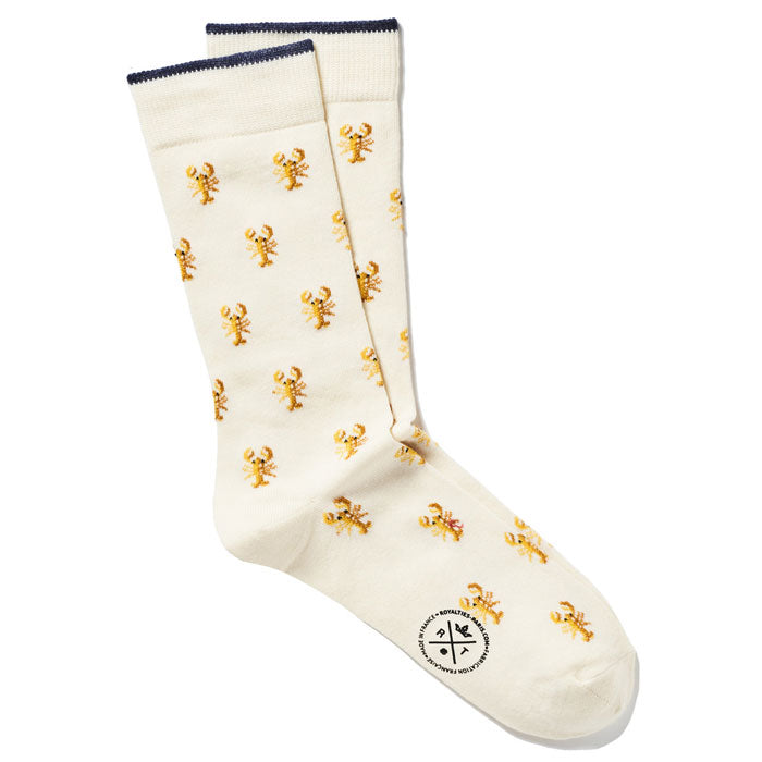 Socken Herren «HOMARD» Ivoire/bleu von Royalties