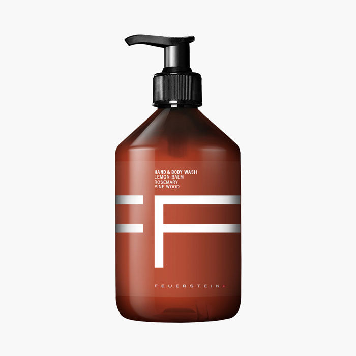 Hand & Body Wash (Lemon Balm, Rosemary, Pine Wood) 500ml oder 250 ml von Feuerstein