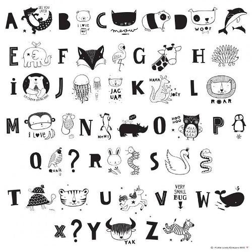 Lightbox Buchstaben-Set «ABC Kids Black» von A little lovely Company - weloveyoulove
 - 1